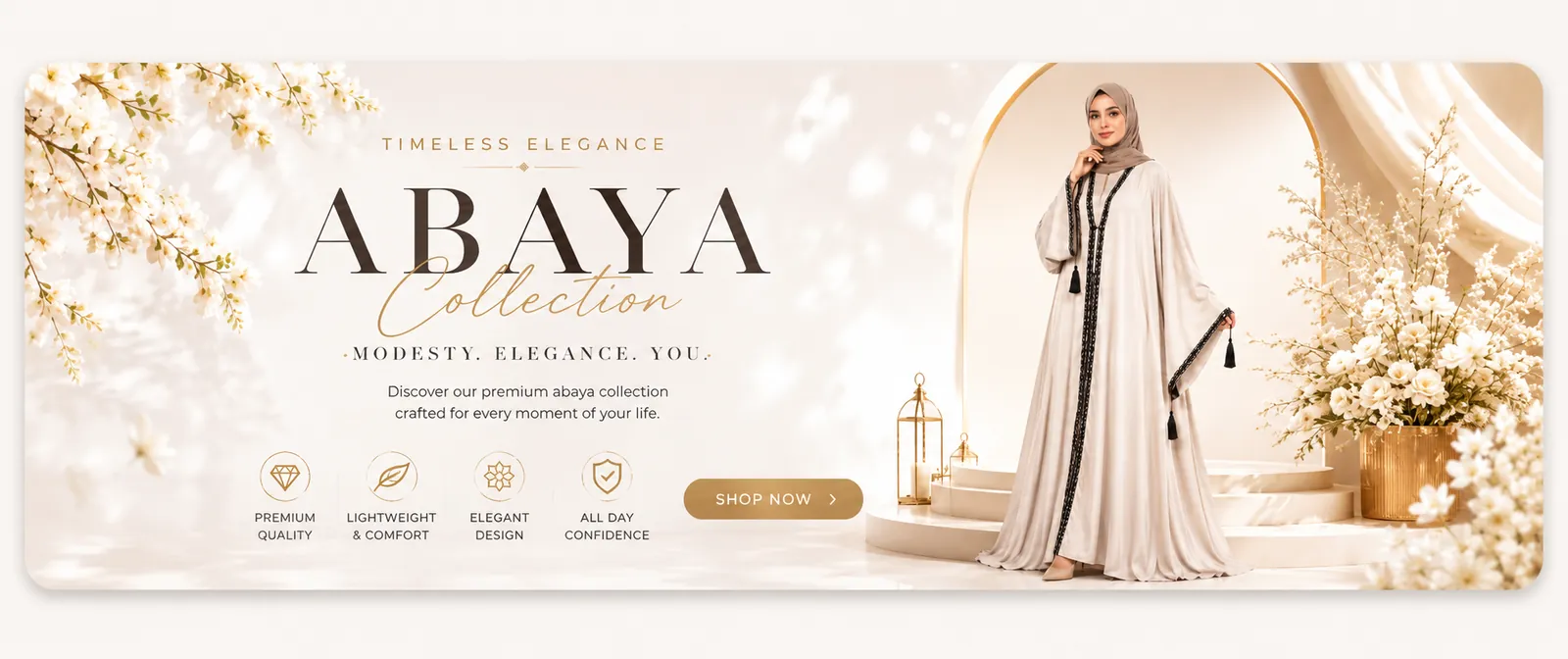 Shahzad Abayas premium modest wear banner