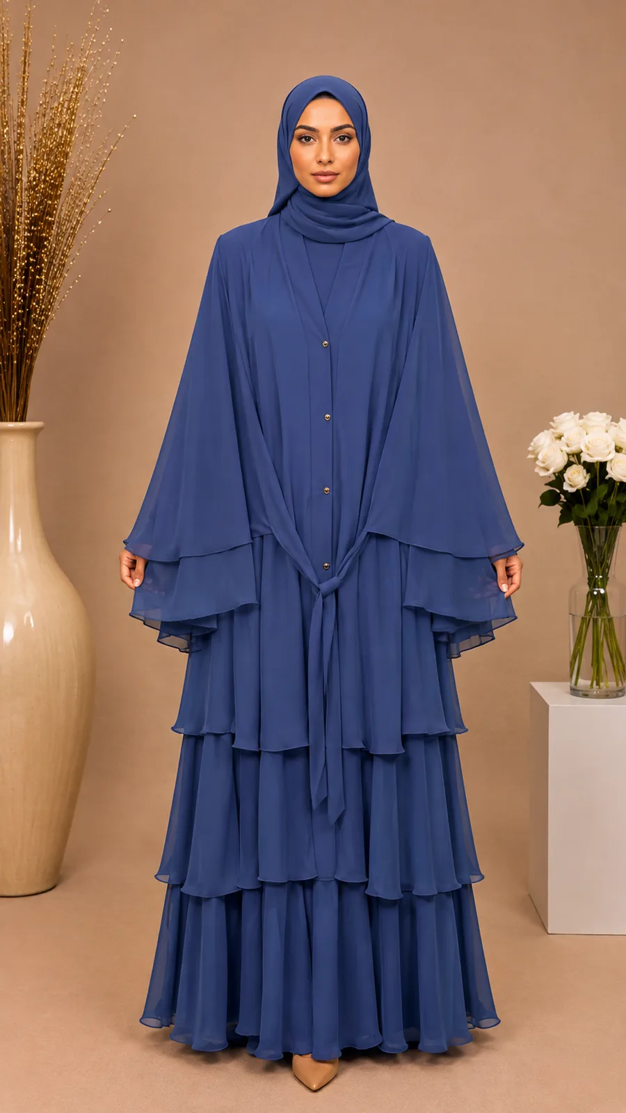 3 Step Abaya with Full Flyer 7