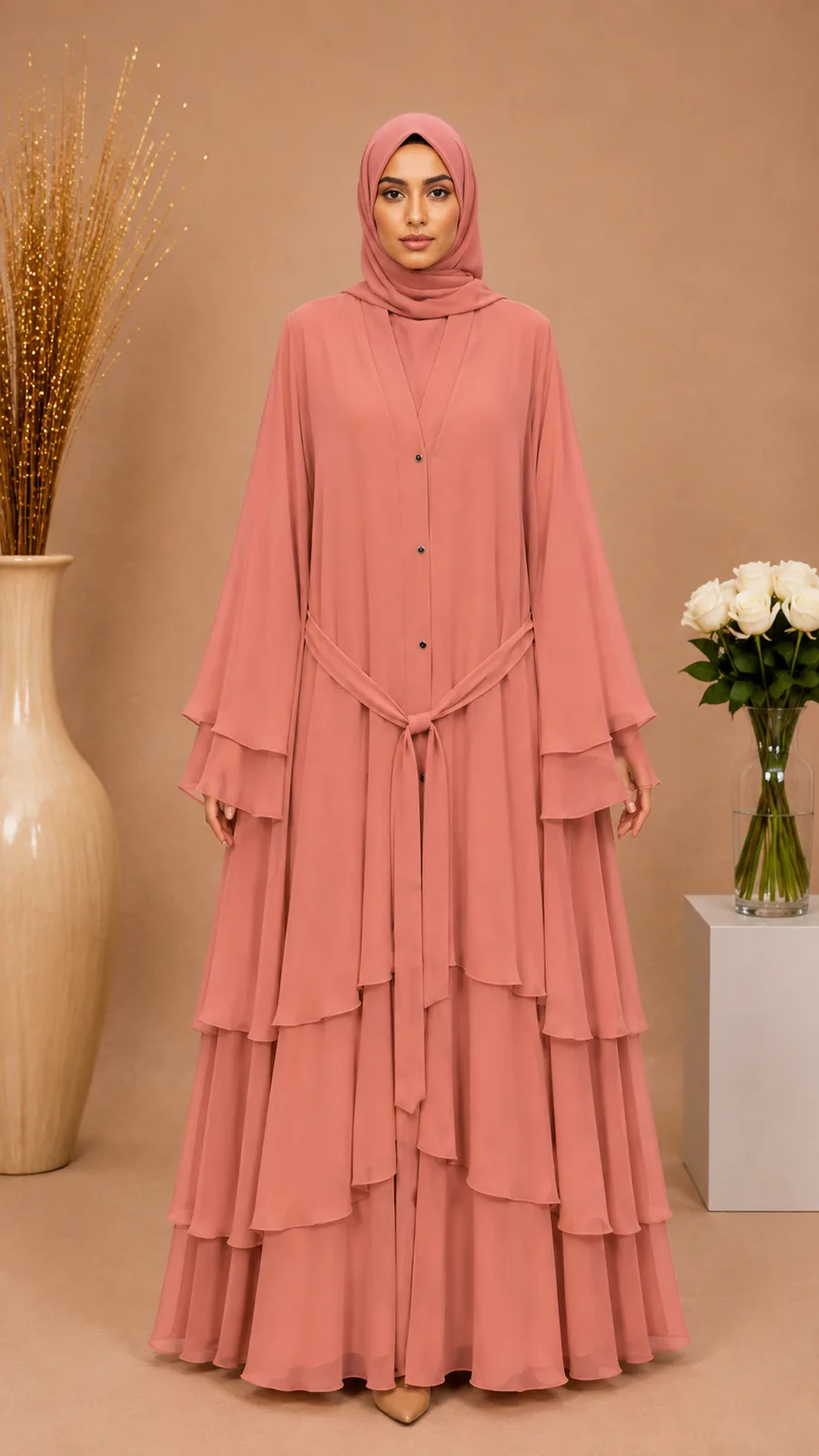 3 Step Abaya with Full Flyer 4