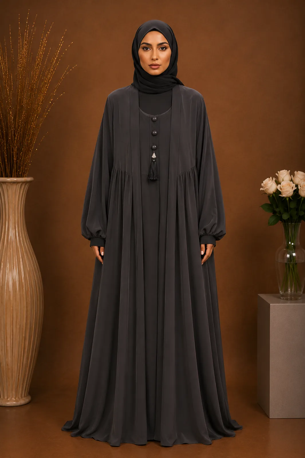 Double Jacket Chunnat Abaya