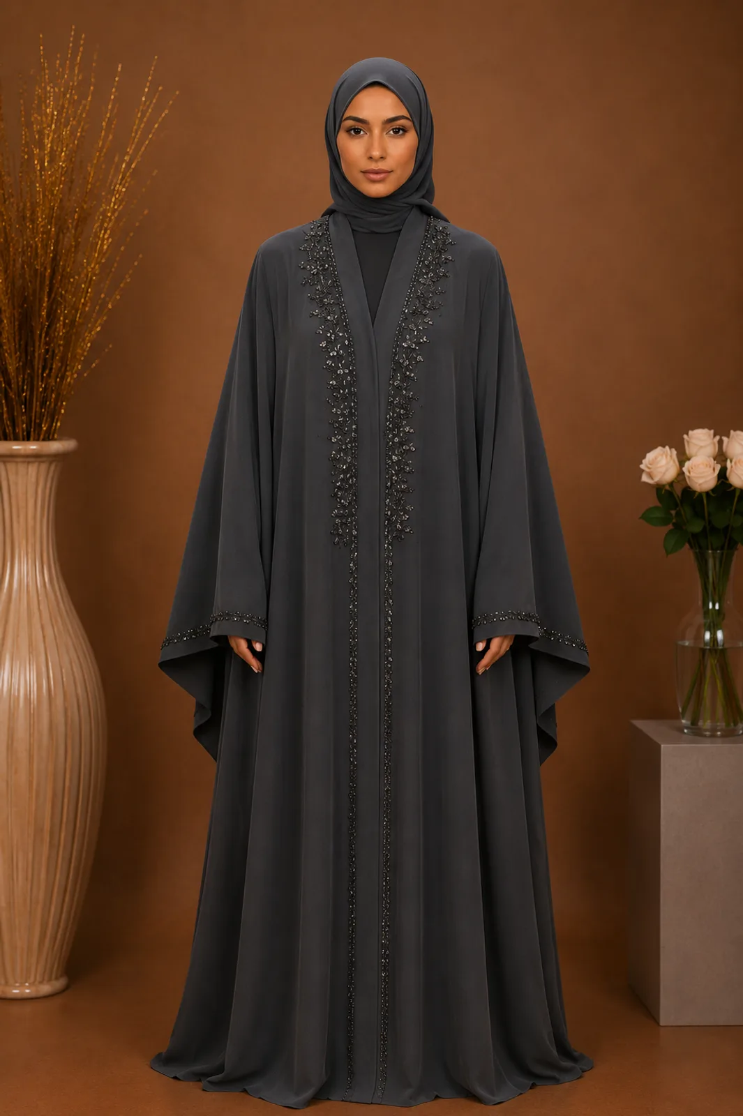 Original Zoom Fabric Handmade Abaya with Stoller